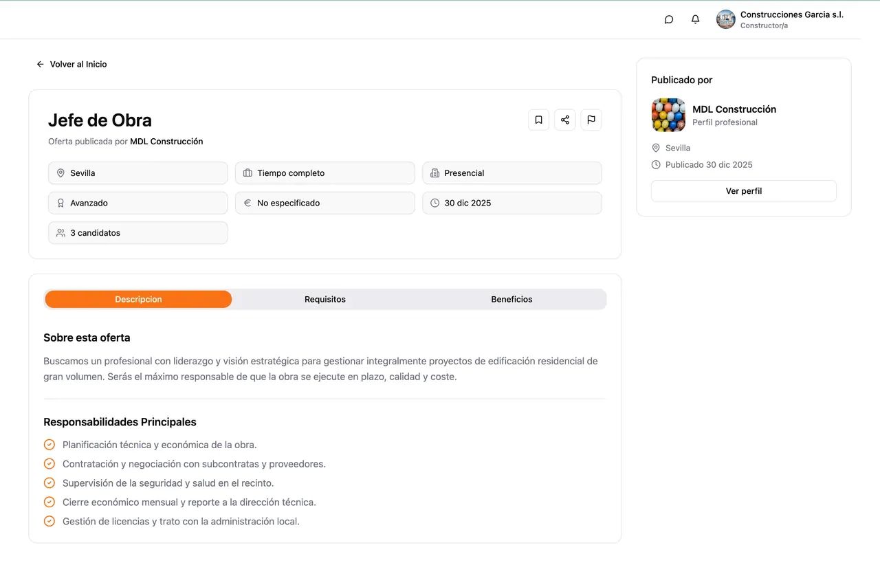 Captura de ofertas de empleo